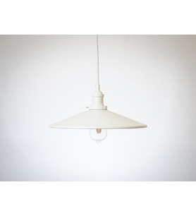 RİOLİGHT RETRO20,RUSTİK MUTFAK,ODA,KOLİDOR,CAFELER İÇİN TEKLİ E27 DUYLU METAL SARKIT AVİZE ÇAP:38CM (Beyaz)