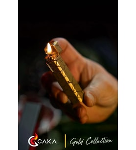 Caka Lighter Petra 6 Collection Gold Benzinli Çakmak - CKL-051