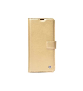 General Mobile 21 Plus Uyumlu Kılıf Zore Kar Deluxe Kapaklı Kılıf (Gold)