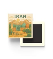 İran - Iran - Paper Cut Art - Baskılı Buzdolap Magneti Kare - 9x9 cm