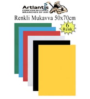 Renkli Mukavva 6 Renk 50x70 cm 1 Paket Sert Renkli Karton 1.0 mm Okul Okul Öncesi Anasınıfı Hobi Etkinlik (Çok Renkli)