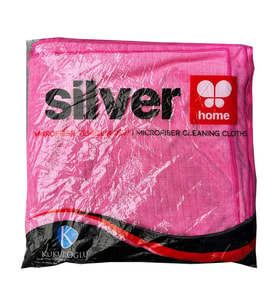Silver Home Kareli Mikrofiber Temizlik Toz Cam Bezi -55 Gr. -300 Kalite -40x40 Cm. -20 Adetlik Paket (Karışık)
