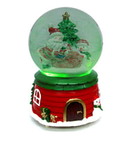 Yılbaşı Kar Küresi Noel Baba Evi Işıklı Müzikli