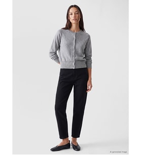LCWAIKIKI Classic Siyah Slim Mom Kadın Jean Pantolon