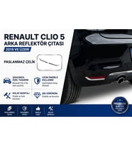 Renault Clio 5 Arka Reflektör Çıtası 2019 ve üzeri Paslanmaz Çelik