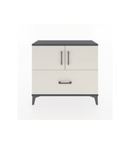 Arges Şifonyer 2 Raflı Tek Çekmeceli 2 Kapaklı 88x30x80 Antrasit-Aytaşı