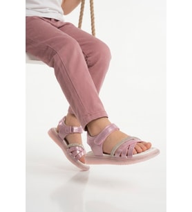 Cool Beyaz Cırtlı Hafif Yumuşak Taban Kız Çocuk Sandalet Maya P