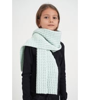 Chuba Çocuk Saç Örgü Yumuşak Tuşe Triko Atkı Mint CHKIDS107