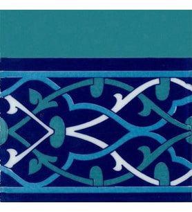 Armada Çini 20x20 Cm KS 61 Selçuklu Desenli Seramik Çini Bordür