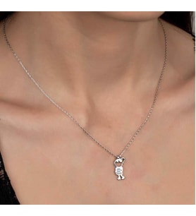 SWAROVSKİ TAŞLI ÇOCUK 925 AYAR GÜMÜŞ KOLYE