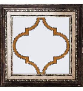 Armada çini 20x20 cm SP 103 Arabesk Sarı Beyaz Desenli Kütahya çini