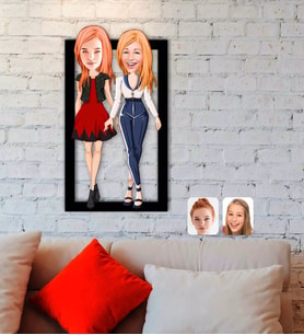 BK Gift Kişiye Özel Bekarlığa Veda Karikatürlü 3D Ahşap Tablo-1