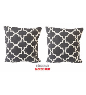 Kırlent Yastık Kılıfı Vip Yastık Kılıfı 2 ADET-43x43 CM(BÜYÜK KARAÇATI)