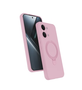 Poco X8 Pro Max Kılıf M-safe Şarj Özellikli Standlı Samara Kılıf Pembe