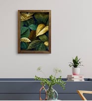 BK Gift Otel Odası Konseptli Doğal Masif Ahşap Çerçeveli Tablo 45x65cm-119