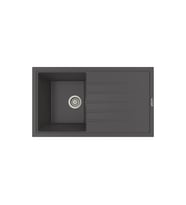 POLEX Cristalüx Granit Eviye P03 Tezgah Altı Ve Tezgah Üstü Mutfak Evyesi 85x49,5cm (Antrasit)