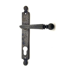 Antika Tarz Dekoratif Pirinç Misket Oda Kapı Kolu - 245x34 Mm, Oksit