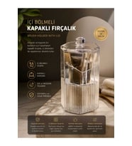 Pratik iç bölmeli kapaklı fırça düzenleyici, şık ve kullanışlı tasarım