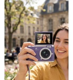 4K Dijital Kamera 48 MP Flip Ekran Vlog ve Fotoğraf Makinesi