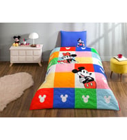 Disney Minnie & Mickey Standart Pamuk Nevresim Takımı, Çok Renkli, Tek Kişilik