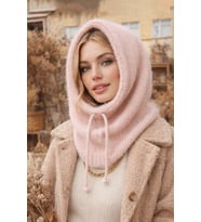 Premium Yumoş Balaklava – Ultra Yumuşak Kapüşonlu Boyunluk (Pembe)