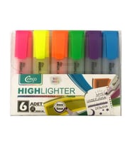 Cengo 6lı Fosforlu Kalem Neon Renkler CGO124