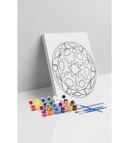 Paskalya Yumurtası Desenli Mandala Tuval Boyama Seti 40x50 cm