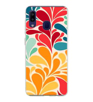 PrintiFy Samsung Galaxy M10s ile Uyumlu 1mm Slim Fit Retro Colors 5 Baskılı Şeffaf  Kılıf