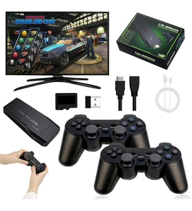 Video Oyun Konsolu, 20.000+ Klasik Oyun Konsolu, 64G 4K HDMI Çıkışı Game Stick, İki Kablosuz Oyun Konsolu 2.4G Tak ve Çalıştır TV Çubuğu Taşınabilir Konsol Retro