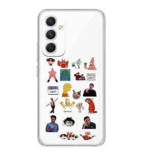 Samsung Galaxy A16 Uyumlu Sticker Tasarımlı Şeffaf Telefon Kılıfı