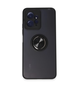 Xiaomi Redmi Note 12 4g Kılıf Montreal Yüzüklü Silikon Kapak - Siyah