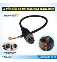 30 Cm 4 Pin aviation dişi soket Kısa Kamera Kablosu