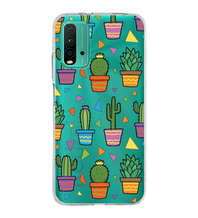 PrintiFy Xiaomi Redmi 9T ile Uyumlu 1mm Slim Fit Water Color 4 Baskılı Şeffaf  Kılıf
