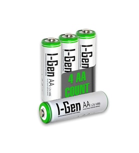 I-Gen B111 4 Adet AA 2700 Mah Şarj Edilebilir Kalem Pil 1.2V Ni-MH Şarjlı Pil (Beyaz)