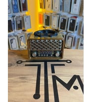 Nostaljik Kafes Izgaralı Radyo Bluetooth FM AM SW USB TF Kart Destekli (Kamuflaj-Açık Kahverengi)