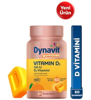 Dynavit Gummies Vitamin D3 60 Çiğnenebilir Form - Aile Boyu Kullanım – D Vitamini – Kas & Kemik & Bağışıklık
