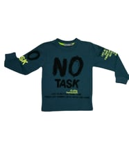 Haknur No Task Baskılı Erkek Çocuk Sweatshirt 1-5 Yaş İndigo