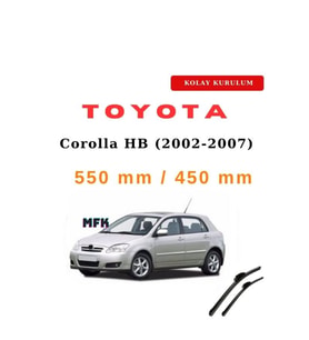 Toyota Corolla HB (2002-2007) Araca Özel Silecek Ön İki