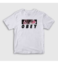 Presmono Unisex Çocuk Beyaz Obey Lelouch Anime Code Geass T-Shirt 512829tt