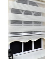 Pliseli Zebra Stor Perde Ekru Etek Dilimli STB-481
