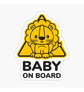 Arabada bebek var Baby On Board Sticker Yapıştırma 19CM md2