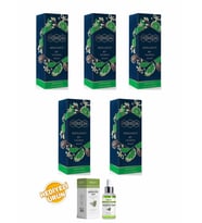 Pereja Bergamot Kolonya 250 ml Cam Şişe 5 Li Set