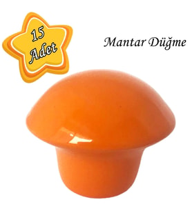 15 Adet Turuncu Mantar Düğme Kulp Çocuk Bebek Mobilya Çekmece Dolap Kapak Kulbu Metal Kulp Aksesuarları Vidalı