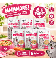 Reflex Plus Mmore Tavuklu,Somonlu ve Kabaklı Kremalı Kedi Çorbası 40 Gr*6lı SET
