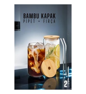 TransForMacion Bambu Kapaklı Kavanoz Bardak 2 ADET 718384