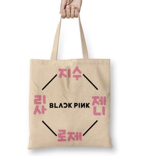 Blackpink Blackpınk Bez Çanta Uzun Saplı