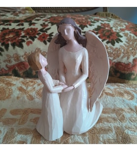 Ahşap El Oyma  Anne ve Kız