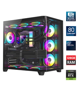 Turbox Xeon E5-2698 v4 Çift Işlemcili 80 Çekirdek 128GB 1TB NVMe RTX3050 Workstation Oem Paket