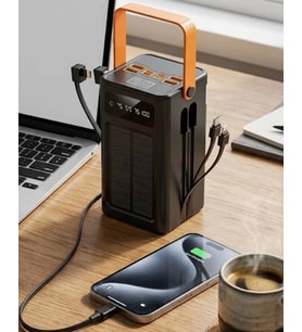 Güneş Enerjili Taşınabilir Powerbank Yüksek Kapasiteli Hızlı Şarj Özellikli