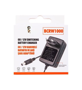 BCRW1000 6V/12V 1A Kademeli Batarya ve Akü Şarj Adaptörü